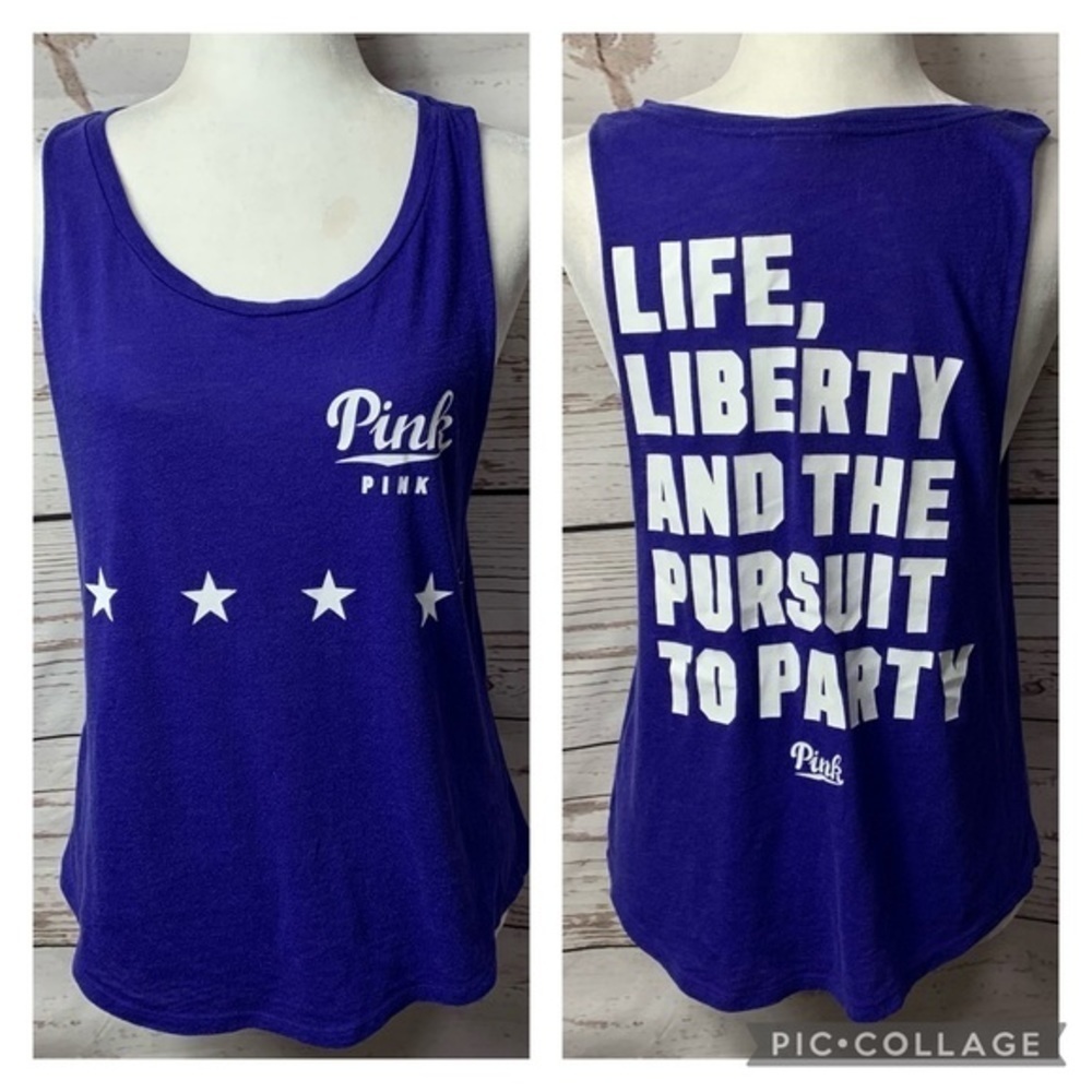 VS PINK America Liberty Pursuit To Party Tank
